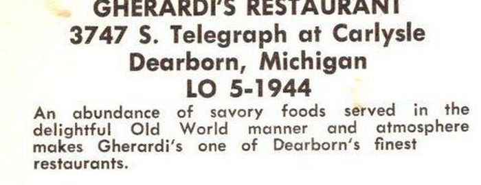 Gherardis Restaurant - Vintage Postcard (newer photo)